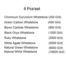 8pcs Grit Pencil Sharpener Whetstone Set #6