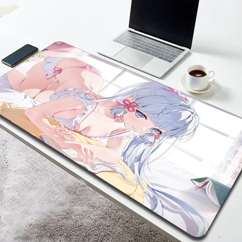 

Kamisato Ayaka Genshin Impact Comic Mouse Pad Laptop Table Desk Mat for Gamer Speed Anti Slip Anime Mousepad Stuff Accessories