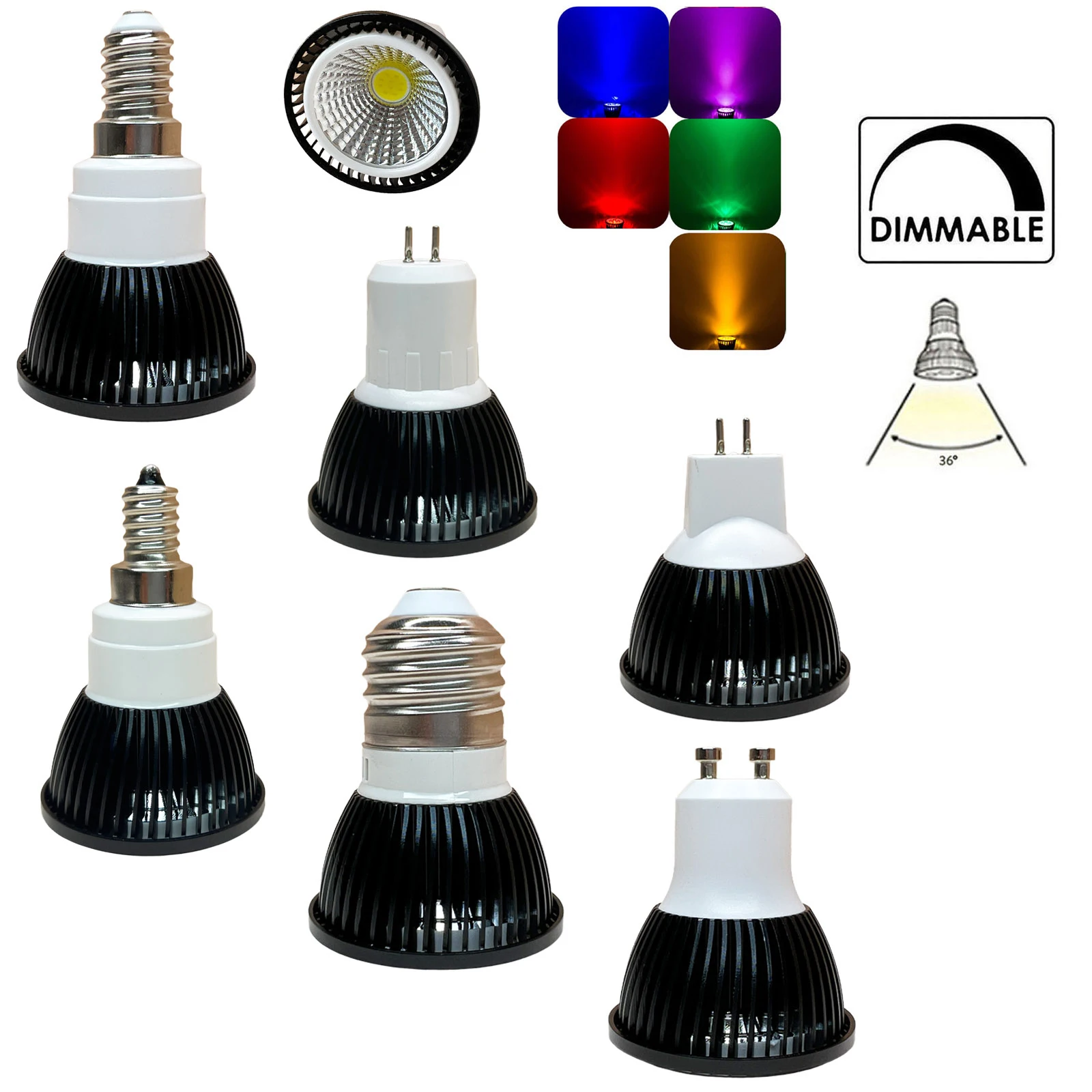 

Dimmable 6W 9W Led Cob Spotlight Nan 2700K Gu10 Bulbs Mr16 E14 Colourful Bulb 6000K E27 4000K Gu5.3 Degree Beam Angle Decorative