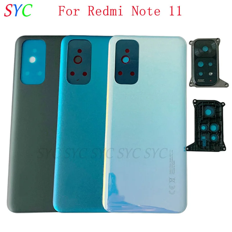 

Rear Door Battery Cover Housing Case For Xiaomi Redmi Note 11 Back Cover with Logo Repair Parts