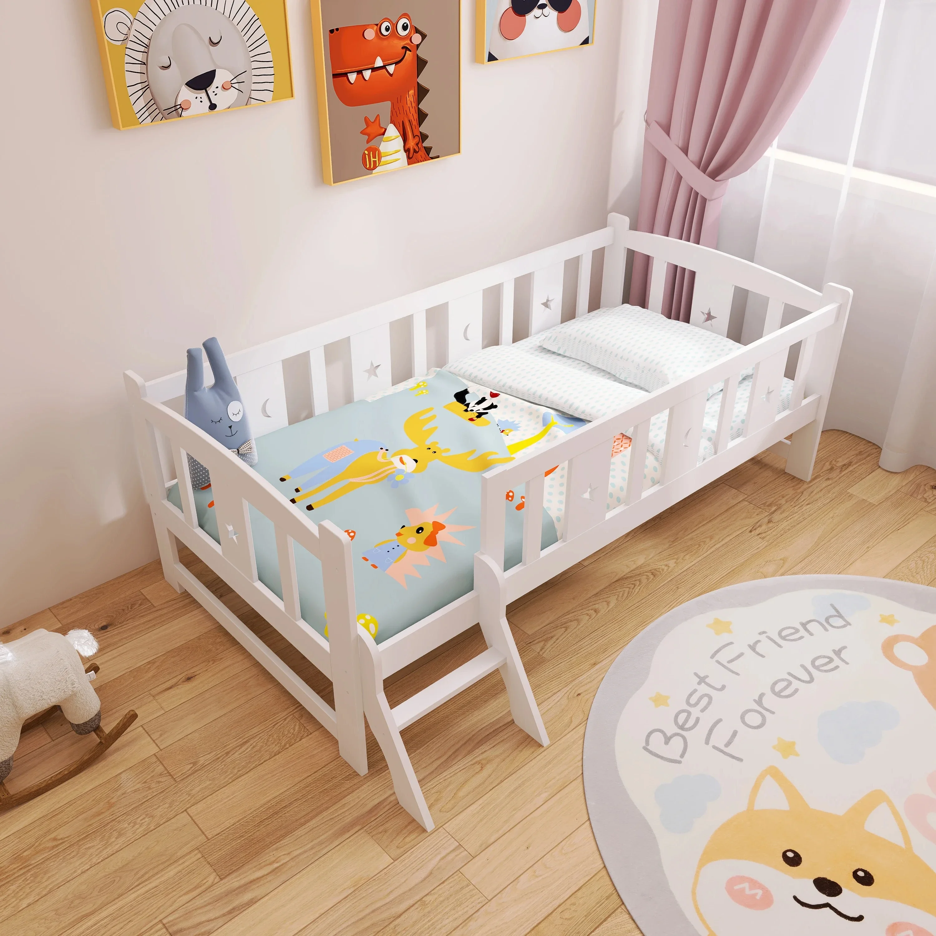 Kid House Bed Frame Children Montessori Bed bedroom furniture Princess Design for girl single bed