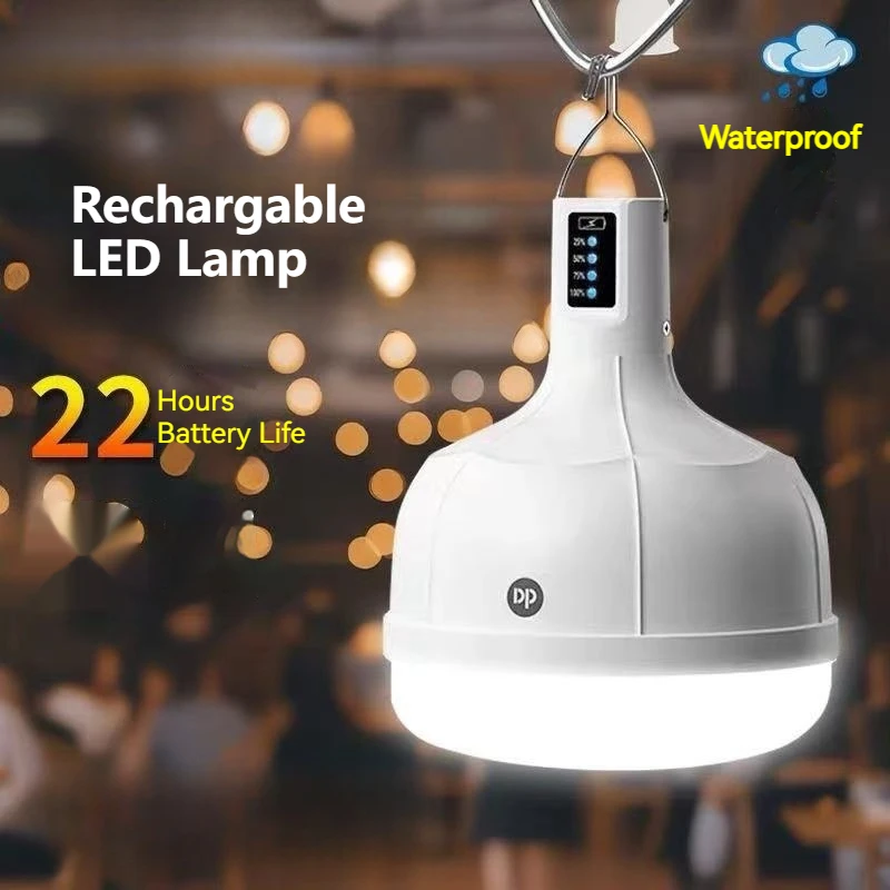 Krachtige campingverlichting USB draagbare oplaadbare lamp 5-niveau campinglantaarn Waterdicht buitenlicht 100W noodverlichting