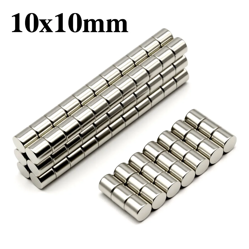 

10x10mm Super Powerful Round Magnet Neodymium Magnet NdfeB N35 Strong Permanent Magnetic imanes Refrigerator Magnet