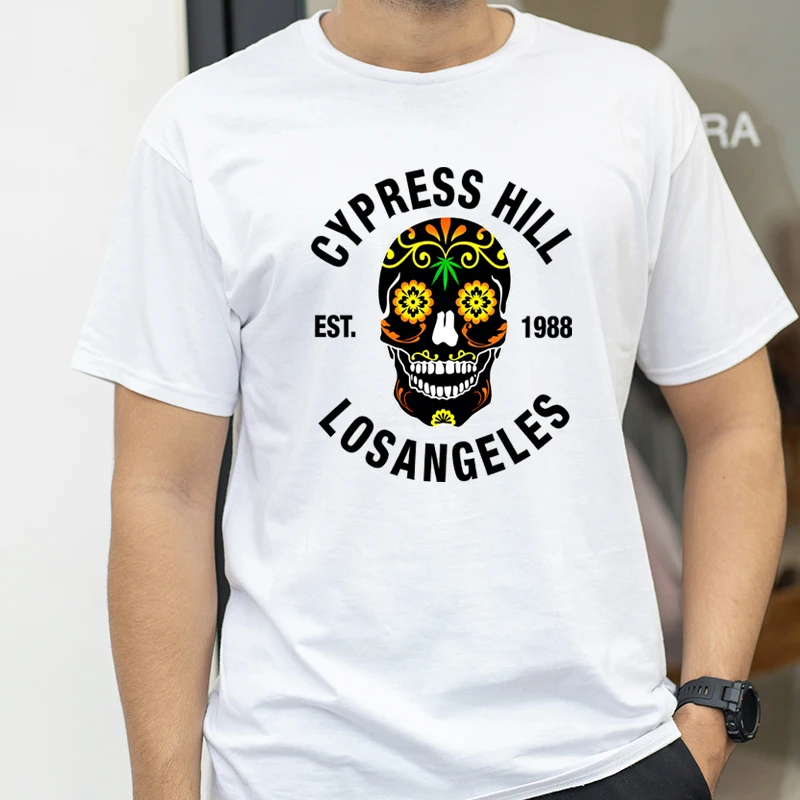 

Rapper Cypress Hill Skeleton Graphic T-Shirt Unisex Fashion Trend Streetwear Printed Round Neck Short Sleeve T-shirt