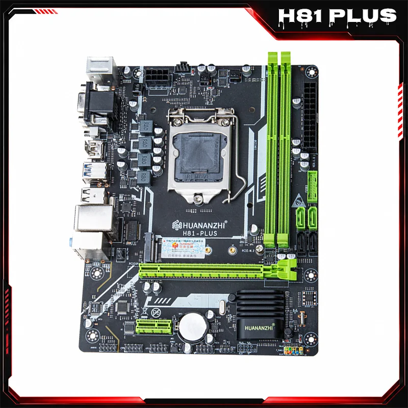 

HUANANZHI H81 PLUS H81 Motherboard LGA1150 DDR3 M.2 HDMI DVI VGA PCIe x16 Support Intel 4th Gen CPU M-ATX Mainboard DDR3