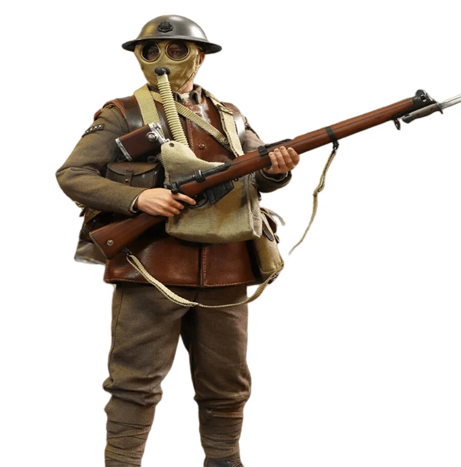 1/6 Scale DID B11013 1917 British Infantry Tom Male Soldier Model Suit Collection Photography 12Inch Action Figure Body Doll