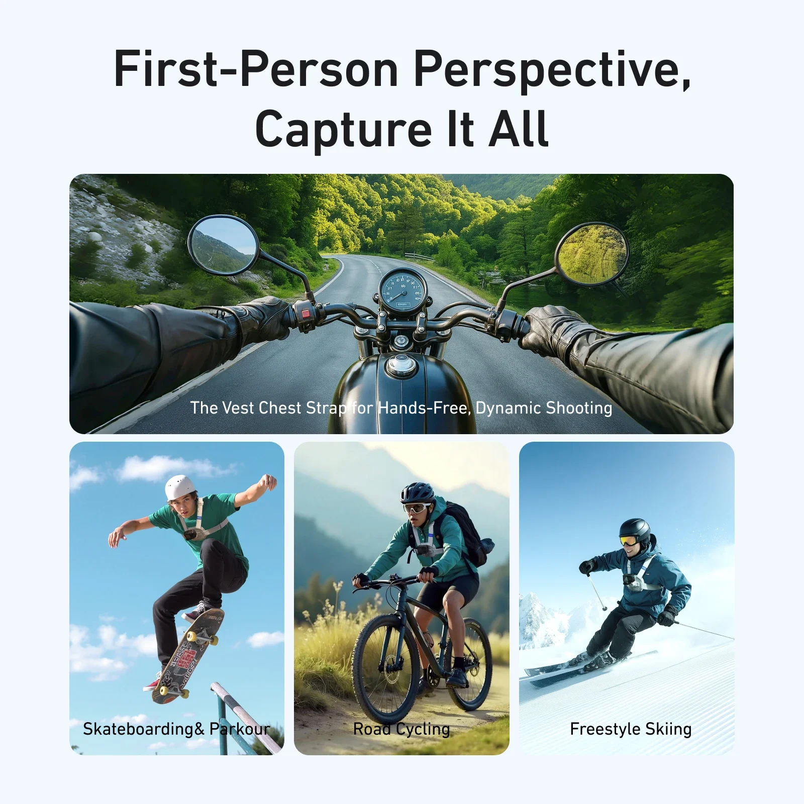 Быстросъемное нагрудное крепление TELESIN для Gopro Hero 13 12 11 10 9 8 DJI OSMO Action 5 Pro 4 3 Insta360 X5 X4 ACE Pro Аксессуар