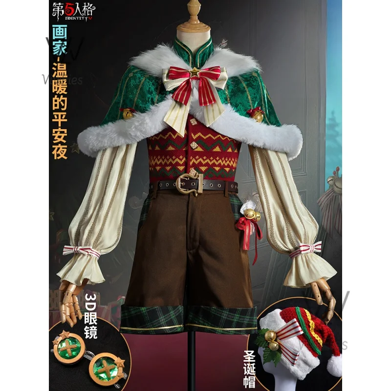 Game Identity V Survivor Painter Edgar Valden Cosplay Costume Fancy Suit Party Outfits Uniforms Cosplay Shoes Wig For Halloween