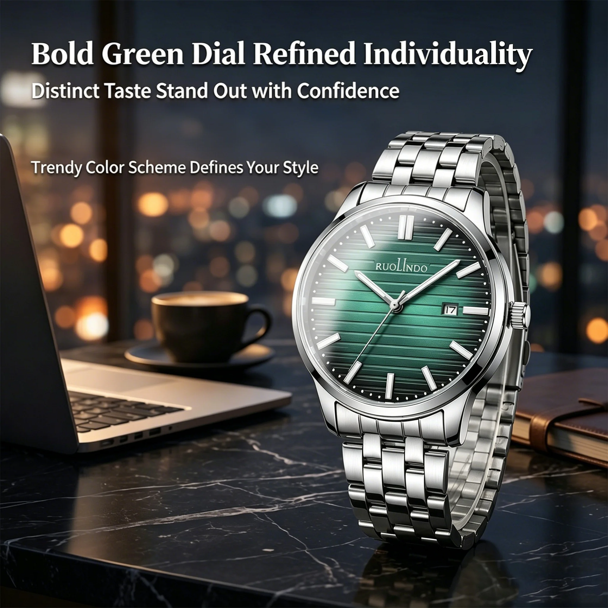 Latest Hot Selling Business Alloy Waterproof Minimalist Versatile Men Watch Steel Strip Luminous Calendar Round Quartz Watches