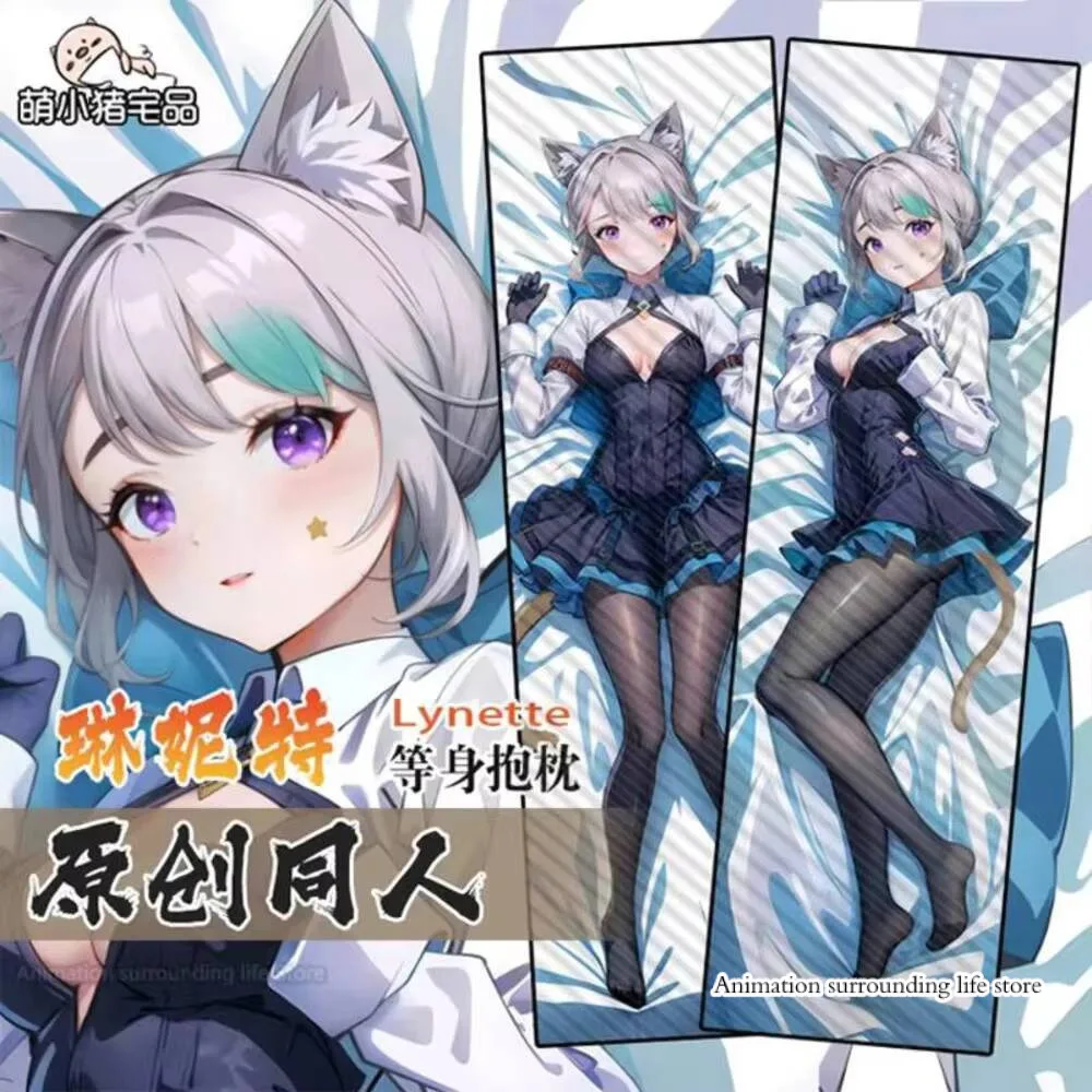 

Genshin Anime Impact Lynette Cartoon Double-Sided Dakimakura Hugging Body Pillow Otaku Case Cosplay Pillowcase Cushion Cover