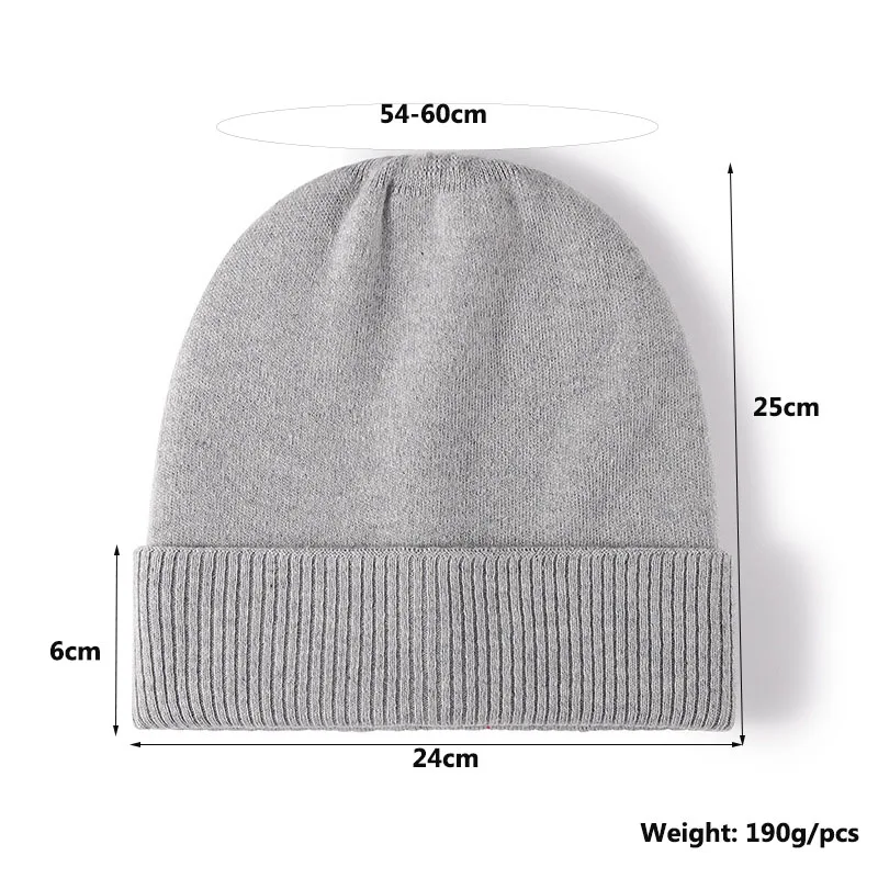 Skullcap de malha unissex, gorros monocromáticos, bonés para homens e mulheres, quentes e grossos, moda ao ar livre, adulto, outono, inverno