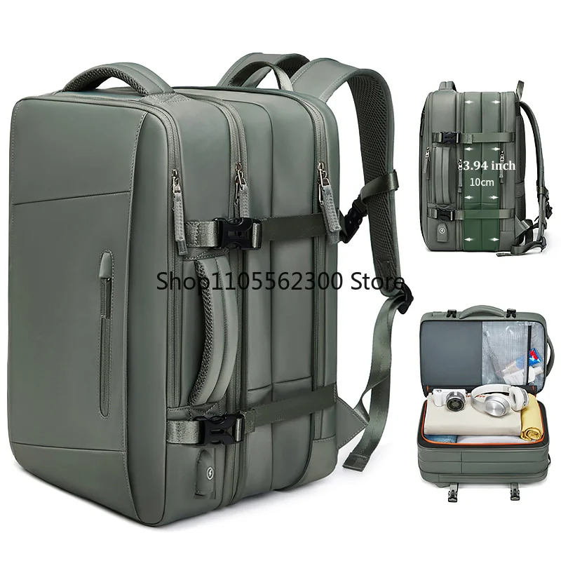 Travel Backpack For Men Expanded 39L Hiking Business Laptop Backpack For Women USB Charging 17 Inch Waterproof School Backpack