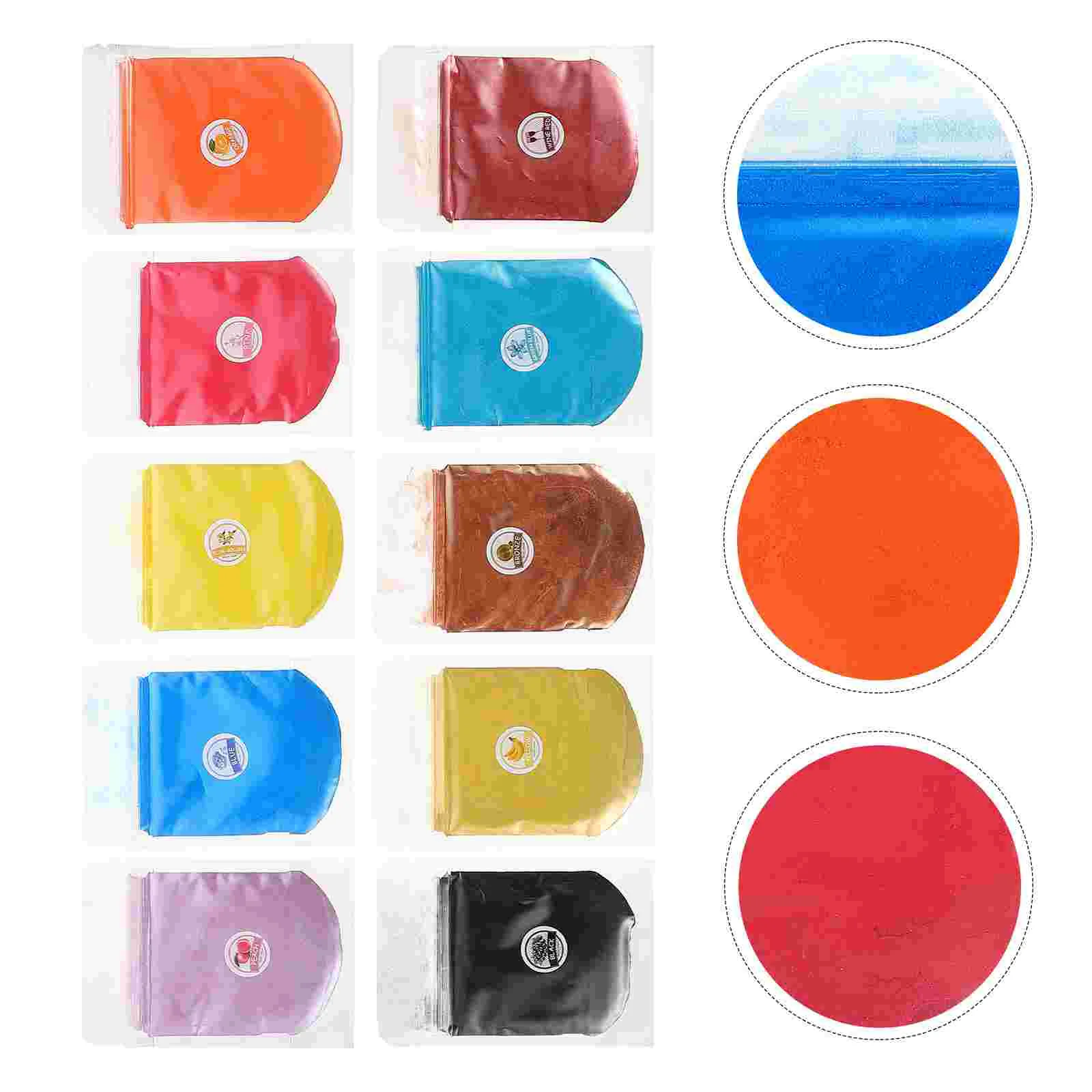 10 Bags Mica Powder Nail Cosmetics Power Epoxy for Resin Colorful Eye Shadow Blusher Powders