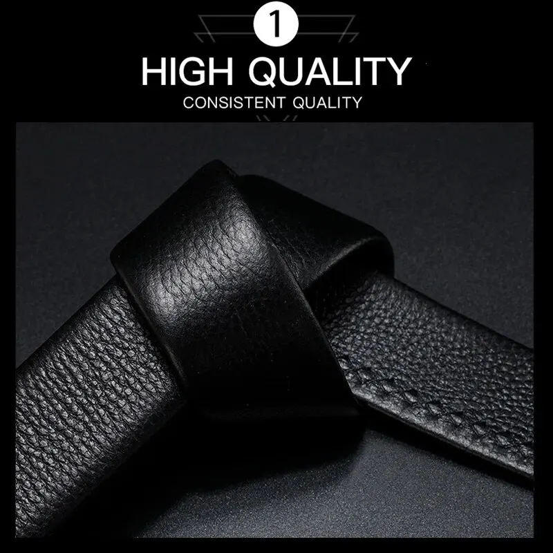 Hommes en cuir ceinture en métal voiture automatique boucle ceinture de travail de haute qualité hommes 120cm ceinture en cuir