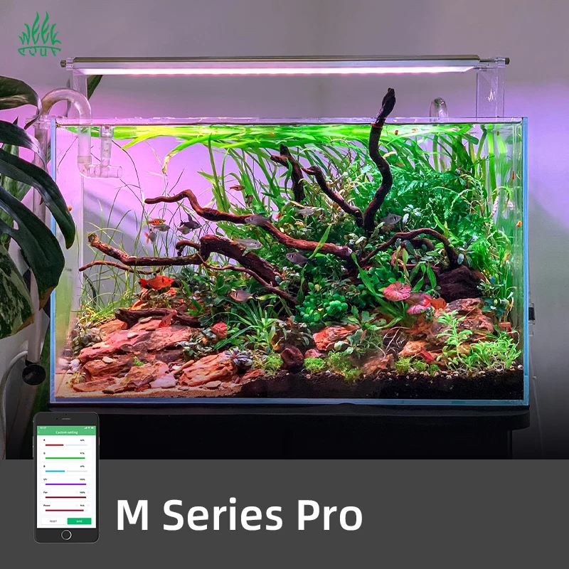M1200Pro RGB UV Full Spectrum LED Smart Aquarium Lamp Plant Grow Light for Planted Aquarium tank