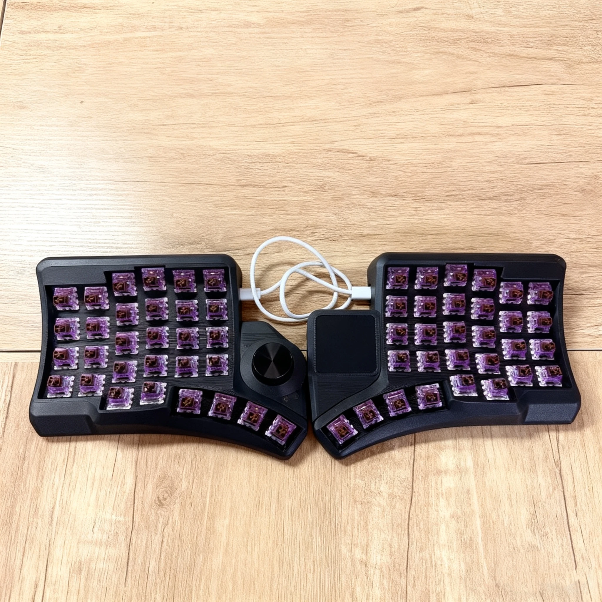 Ergohaven HPD V2 Curved Split Keyboard Kit Wired Trackball Keyboard Ergonomic Custom Support Vial Hot-swap Mechanical Keyboard