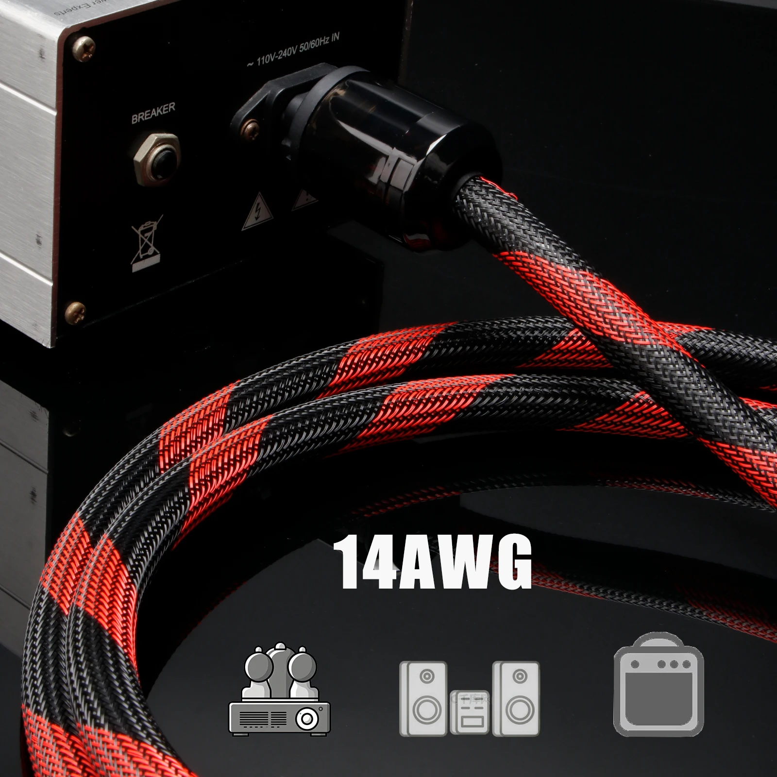 Hi-End Power Cord 9cores OCC Silver Plated US/EU version Amplifier CD Player ,Power Wire ,Schuko power plug for audio