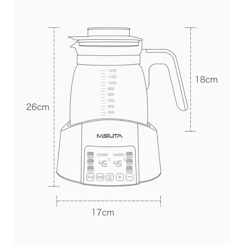 Misuta Thermostatic Pot Milk Conditioner Kettle Baby Smart Kettle Baby Foaming Milk Insulation Milk Warmer Constant Temperature