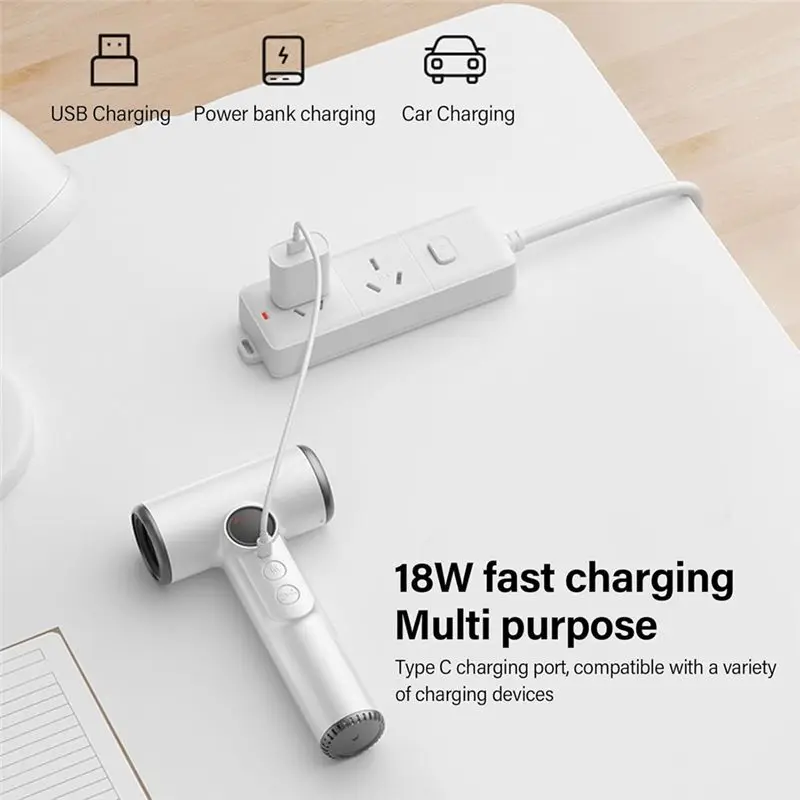 A005-Portable Wireless Hair Dryer 30000 Rpm High-Speed Negative Ions Outdoor/Travel USB Charging 100 Gears Cold Warm Wind