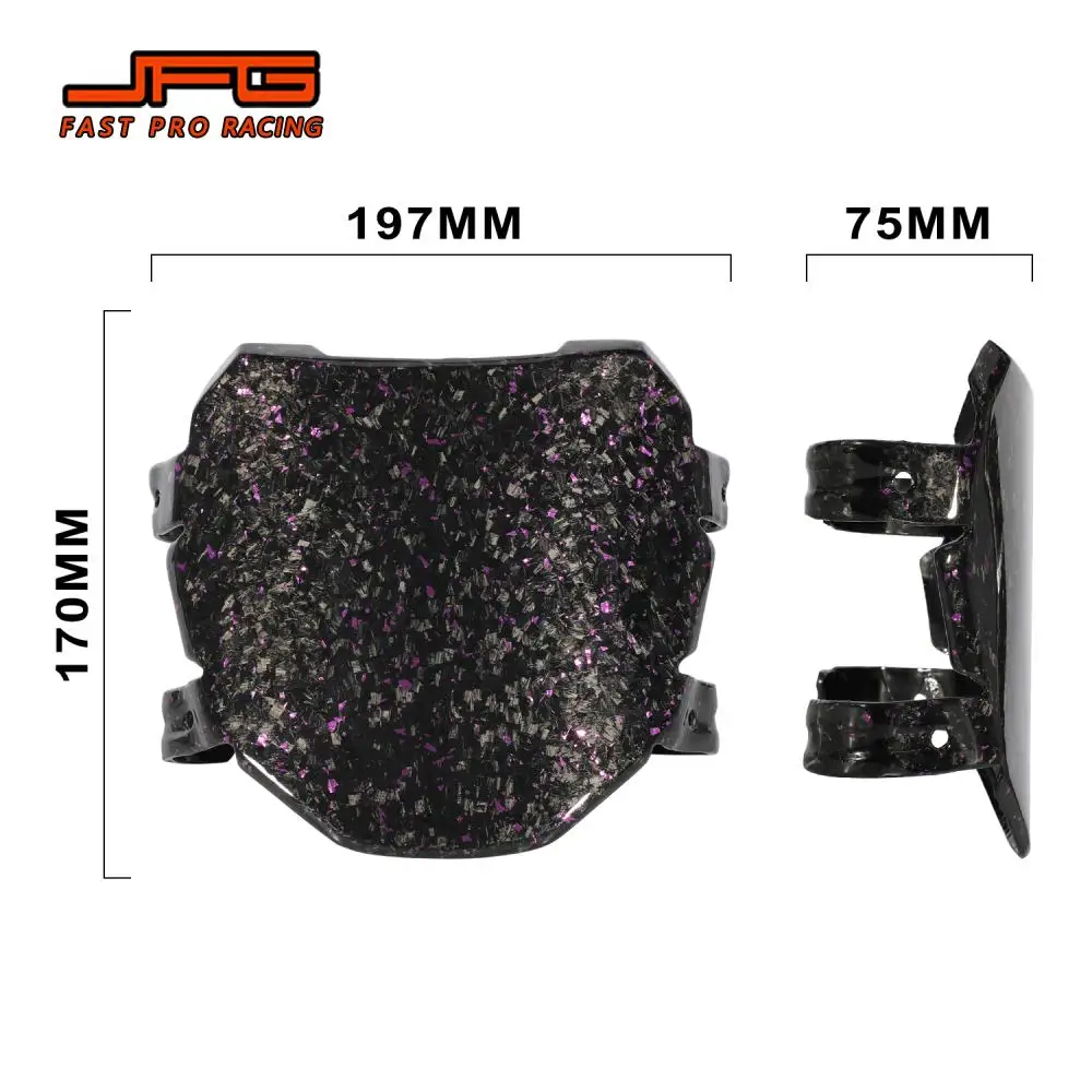 لوحة رقم الترخيص Funparts لـ Surron Lightbee S X Stark Varg ملحقات الدراجة النارية ألياف الكربون الحقيقية لدراجة Talaria Sting