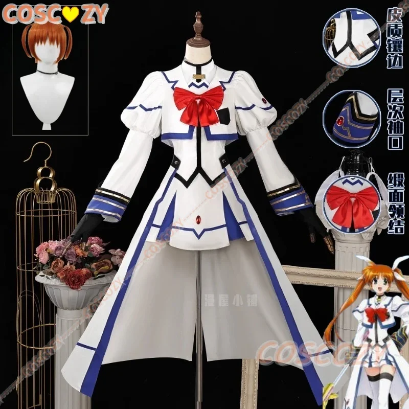 

CosplayAnime Magical Girl Lyrical Nanoha Takamachi Nanoha Cosplay Costume Wig Sweet Combat Suits Carnival Party Role Play Clothi