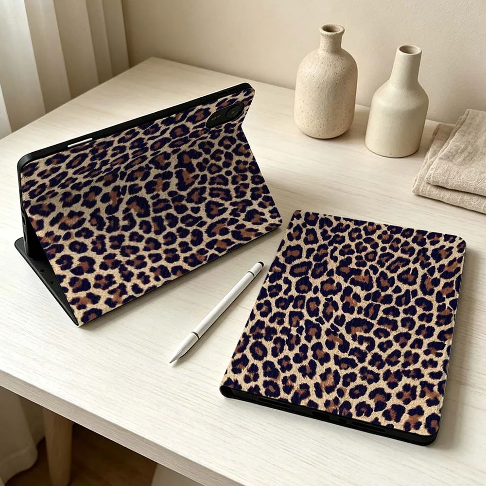 Leopard Print Pattern For Xiaomi Mi 8 7 6 5 Mini Ultra Pro Redmi Pad Pro SE 2 Poco Pad Soft Pen Tray Tablet Case