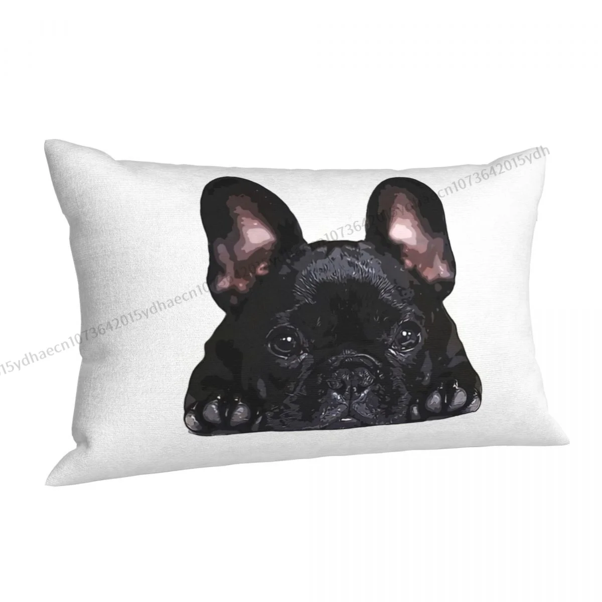 Black Puppy Dog Hug Pillowcase Backpack Cojines Bedroom Printed Car Pillow Covers Decorative