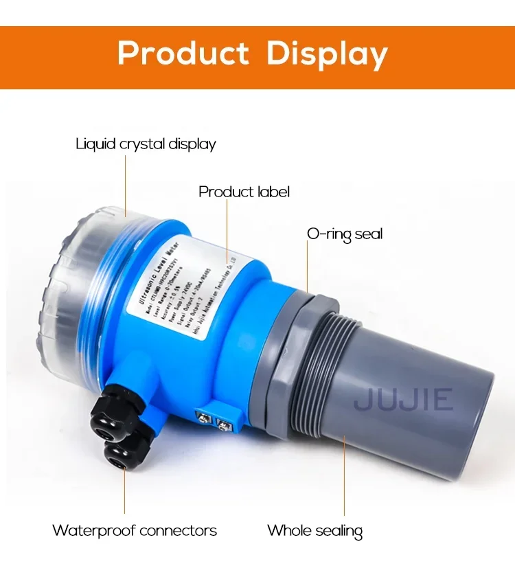 Sound Level Meter Oil Milk Water Tank Level Sensor Modbus 0-10V 4-20mA Wireless Level Sensor