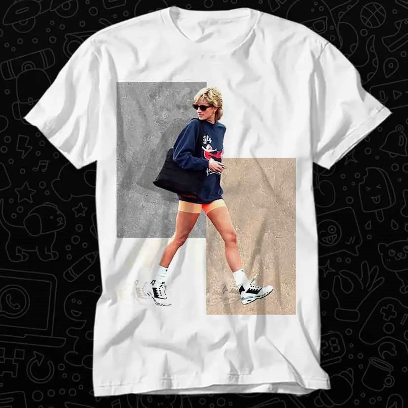 Magazine Princess Diana Streetwear Vintage TV Funny Meme T Shirt Best Seller Top Adult Music Movie OZ568 vintage Washed fashion