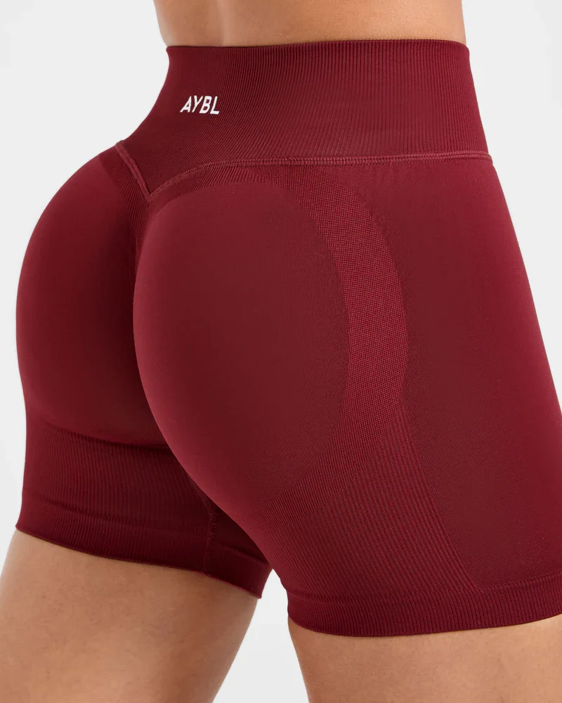 Marken-Nahtlose Yoga-Shorts — Po-formende Fitness-Shorts, Dehnbare Kompressions-Shorts für Damen, Feuchtigkeitsableitend – Detail 11