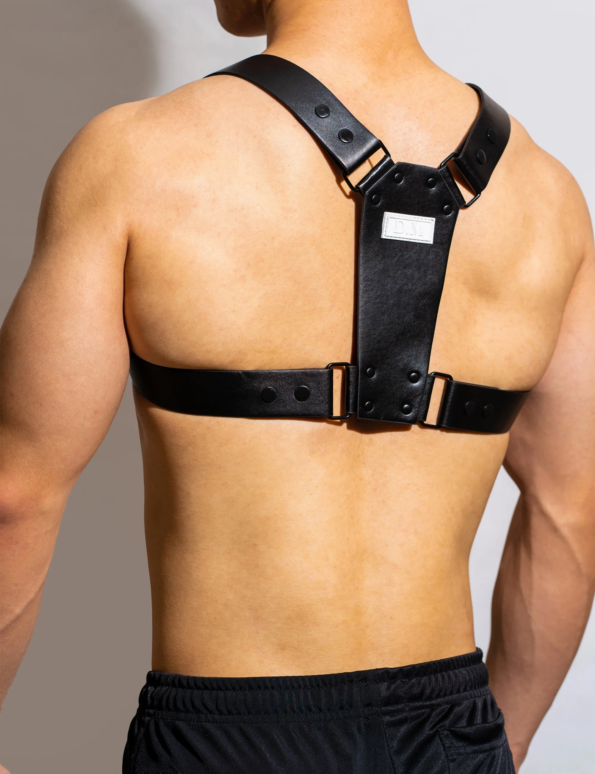 Solid Black Hot Lingerie Man Sexual Body adjustable Chest Harness Belt Strap Punk Rave Costumes Harness Men Gay Clothing  Party