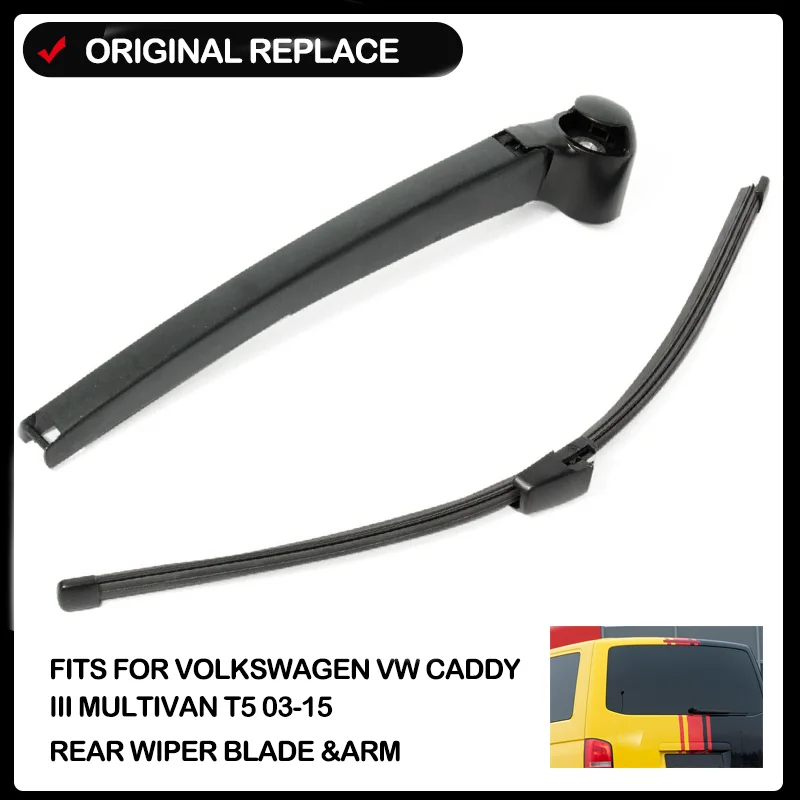 Wiper Arm Blade SET Rear For VW Caddy III Multivan T5 03-15 7E0955707 Single Door 2003- 16