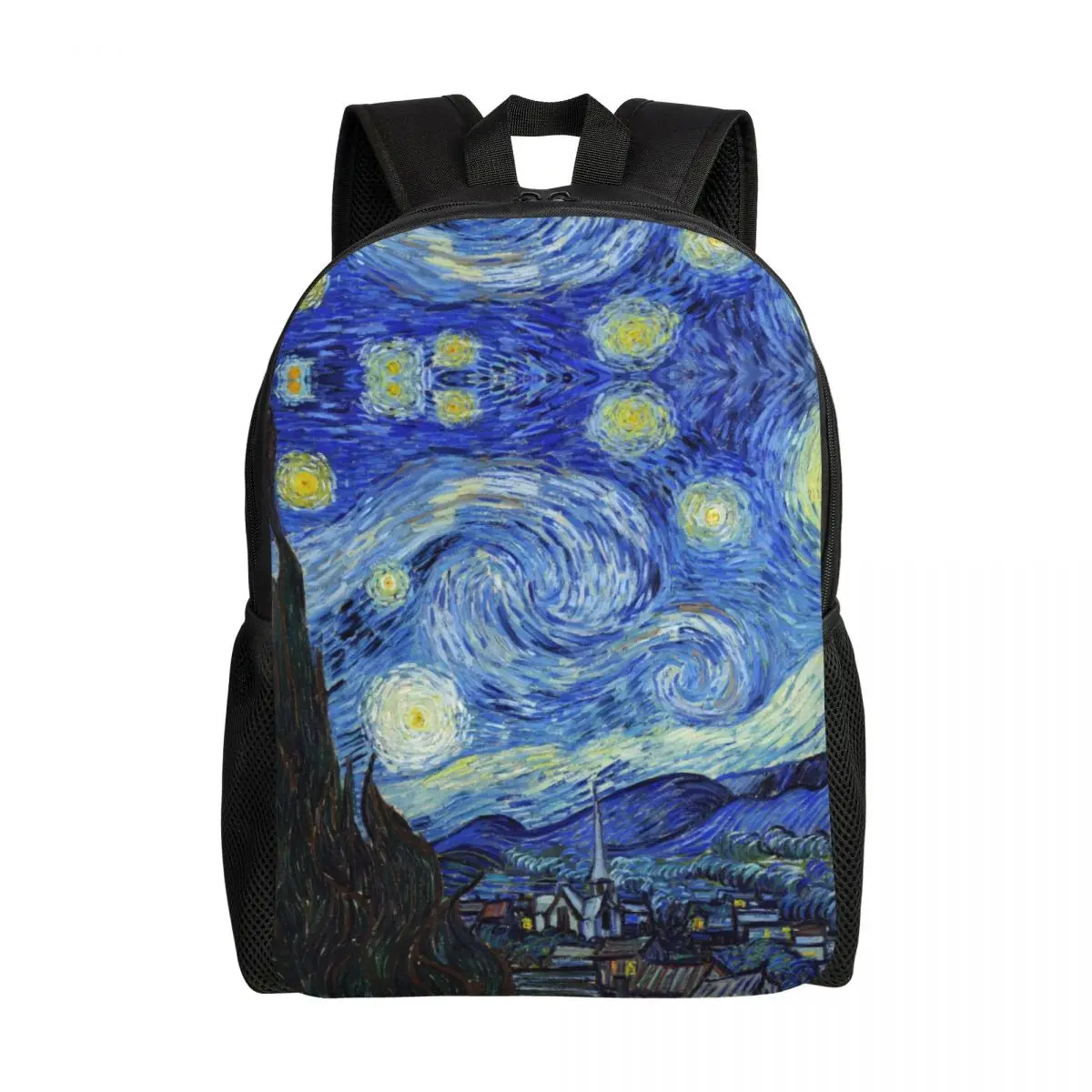 Mochila de viaje de Noche Estrellada para hombre y mujer, morral personalizado de Vincent Van Gogh, bolsa de libros para ordenador escolar, pintura artística, bolsas de día para estudiantes universitarios