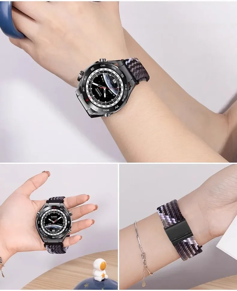 Nylon Woven Strap for HUAWEI WATCH Ultimate /22mm Bracelet Replacement Watchband Wristband for GT4 GT3 GT2 46mm