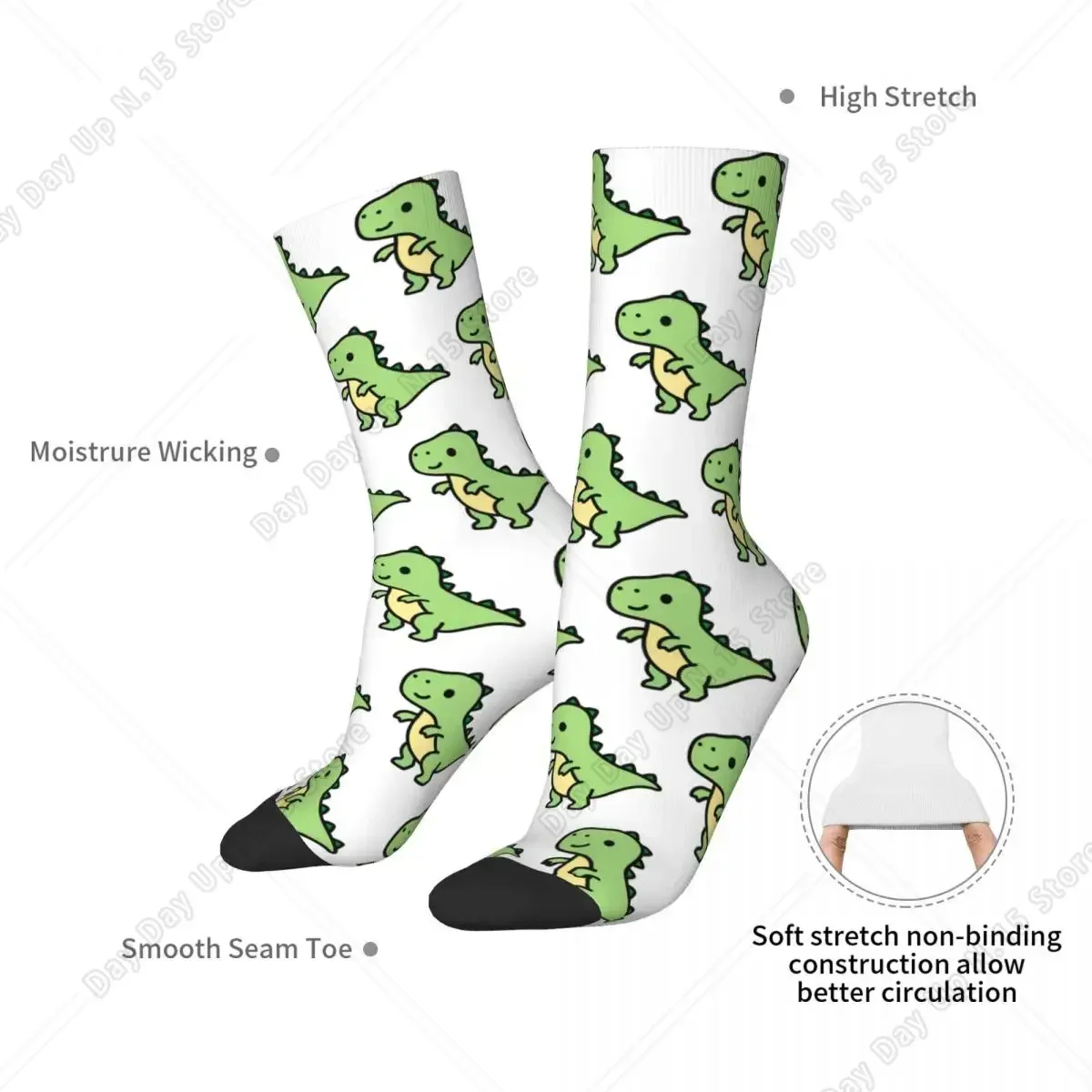 T. Rex Socks Harajuku Super Soft Stockings All Season Long Socks Accessories for Man's Woman's Birthday Present