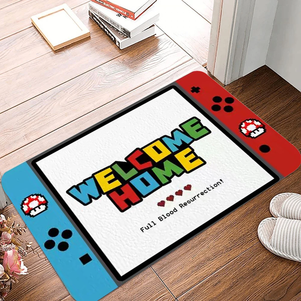 MINISO سوبر ماريو لعبة ممسحة السجاد للمنزل غرفة المعيشة غرفة نوم أريكة ممسحة ديكور المطبخ RUG عدم الانزلاق الكلمة حصيرة