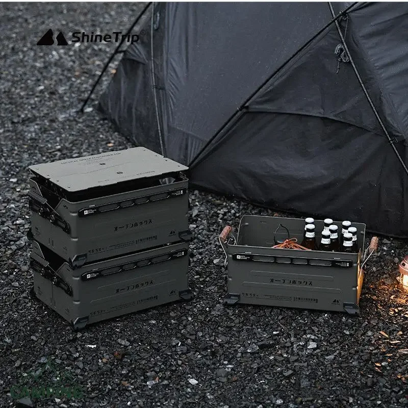 ShineTrip Outdoor Camping Storage Box Large Capacity With Stackable Tactical Style Splitting Split Multi Functional Opening Box