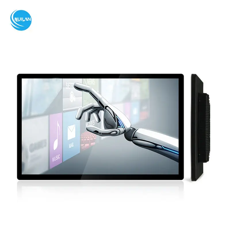 New Intel 21.5 Inch Open Frame Wall Mount All-in-One Industrial PC IPS IP65 Waterproof Fanless Embedded Touch Screen DDR3 RAM