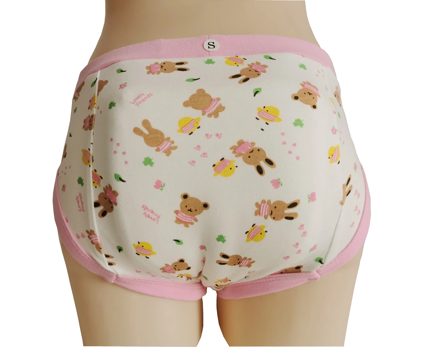 Adult printed pink teddy training pant/Adult baby brief with padding inside/ABDL training pants/adult training pant/abdl pant