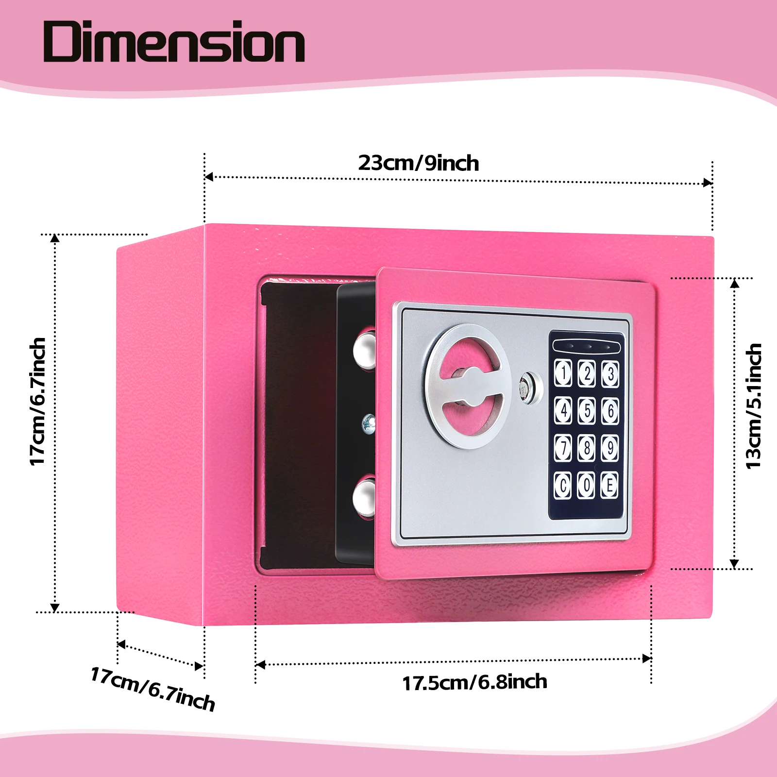Digital Fireproof Safe with Electronic Lock & Anti-Theft Security for Home Small Cash Storage image 2