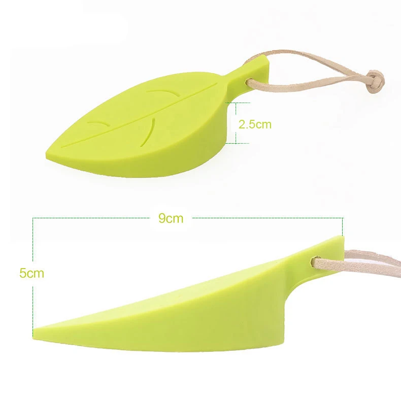 Leaves Shape Silicone Rubber Door Stop Stoppers Door Block Children Anti-Folder Hand Hotel Security Door Card Hanging Door Stop