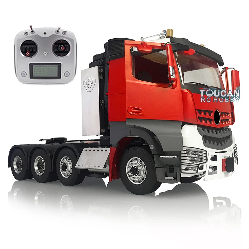 1/14 LESU 8*8 RC 3 Speed Metal Chassis Highline Tractor Truck KIT Painted Cabin W/ Light Sound ESC Radio Controller Motor Servo