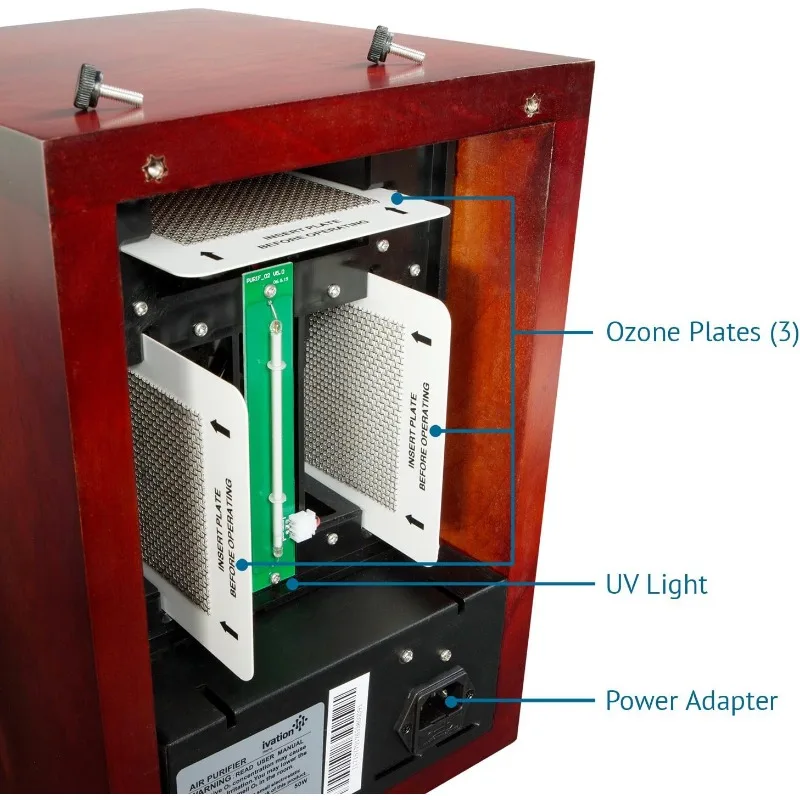 Воздухоочиститель и генератор озона Ivation 5 в 1 HEPA, ионизатор и Дезодоратор до 3700 кв. футов, HEPA в комплекте