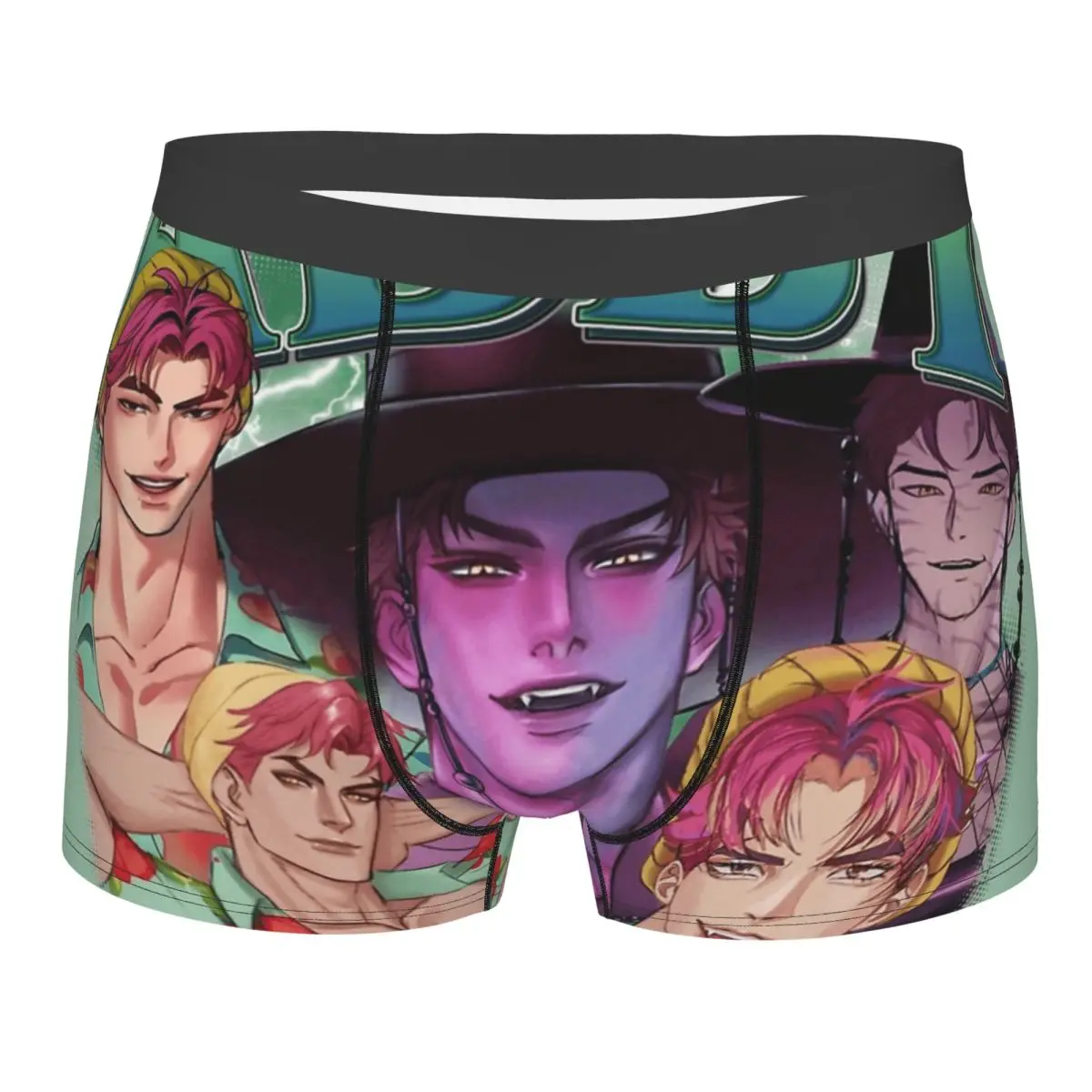 

Vintage ABBY Saja Boys Kpop Demon Hunters Boxershorts Pouch Underwear Quality Printing Boxer Brief Classic Man Panties Plus Size