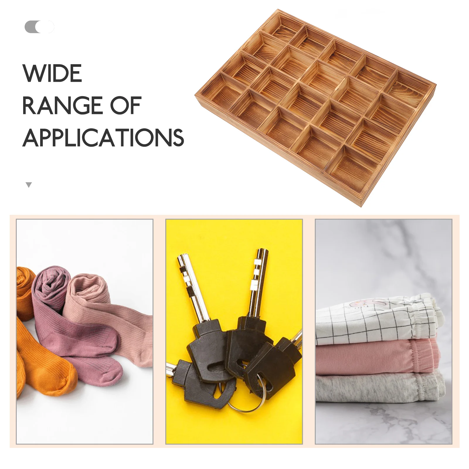 

1pc Underwear Organizer Multi-Function Storage Box Divider Closet Dresser Space Saver Compartments Socks Ties Belts Lingerie