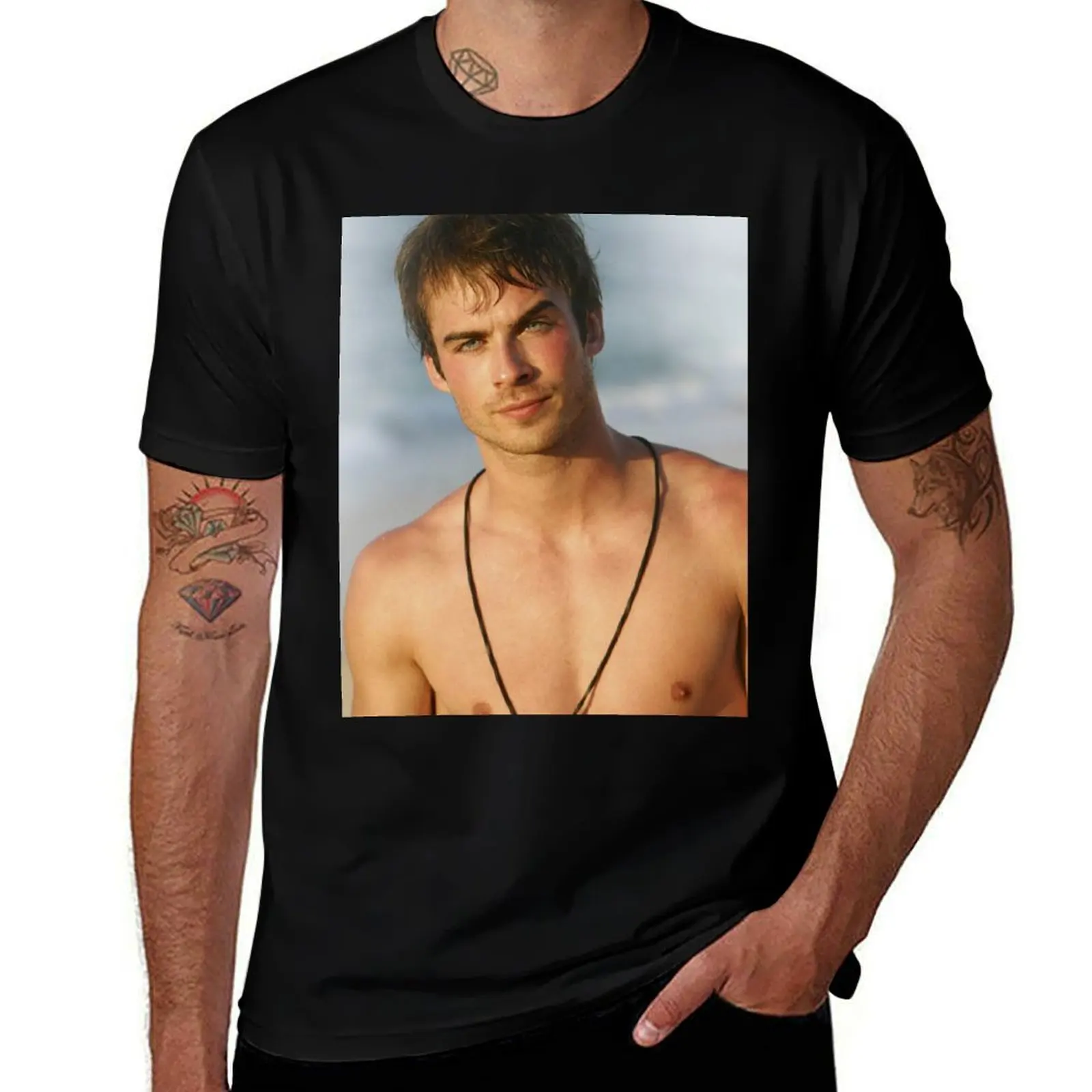 

Ian Somerhalder Damon Salvatore . T-Shirt essential t shirt oversizeds Funny t-shirt oversized t shirt men