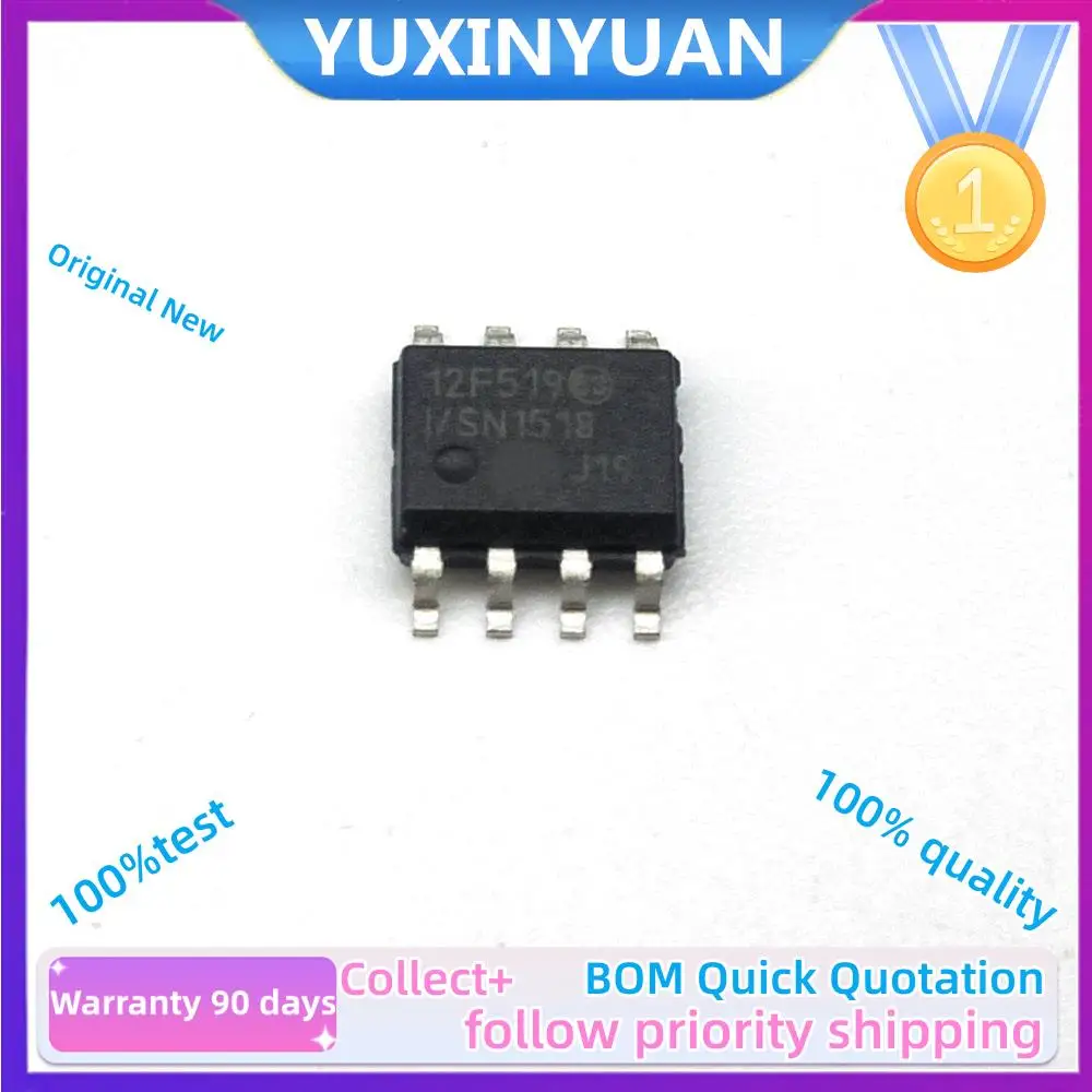 10PCS And new Original  PIC12F519-I/SN  PIC12F519  SOP8 IC In stock100%Test