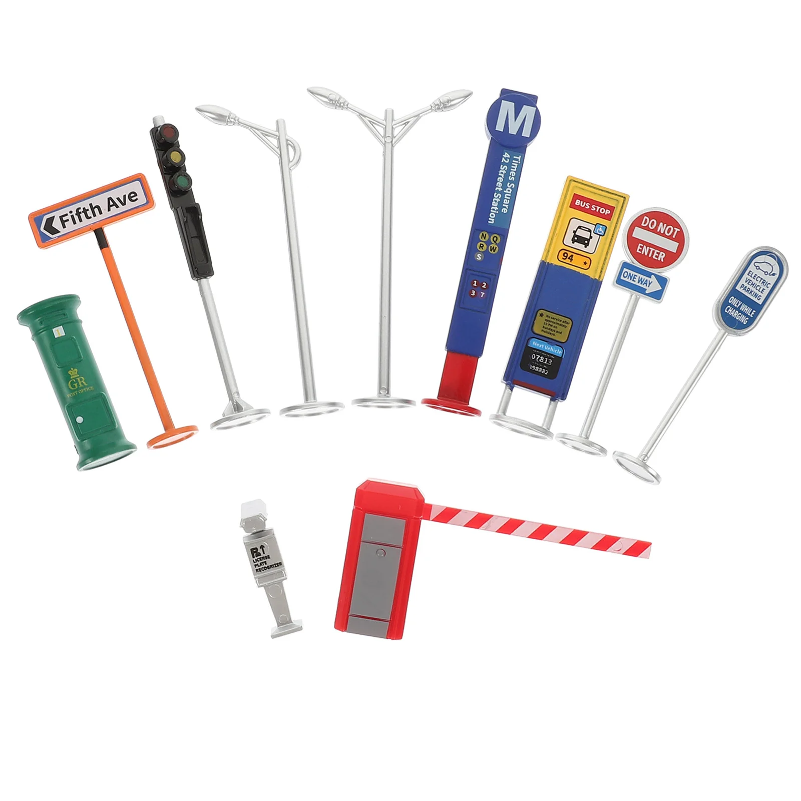 

Микро-сцены уличный знак Модель сигнала Баррикада мини-конус фотоэлемент лампы