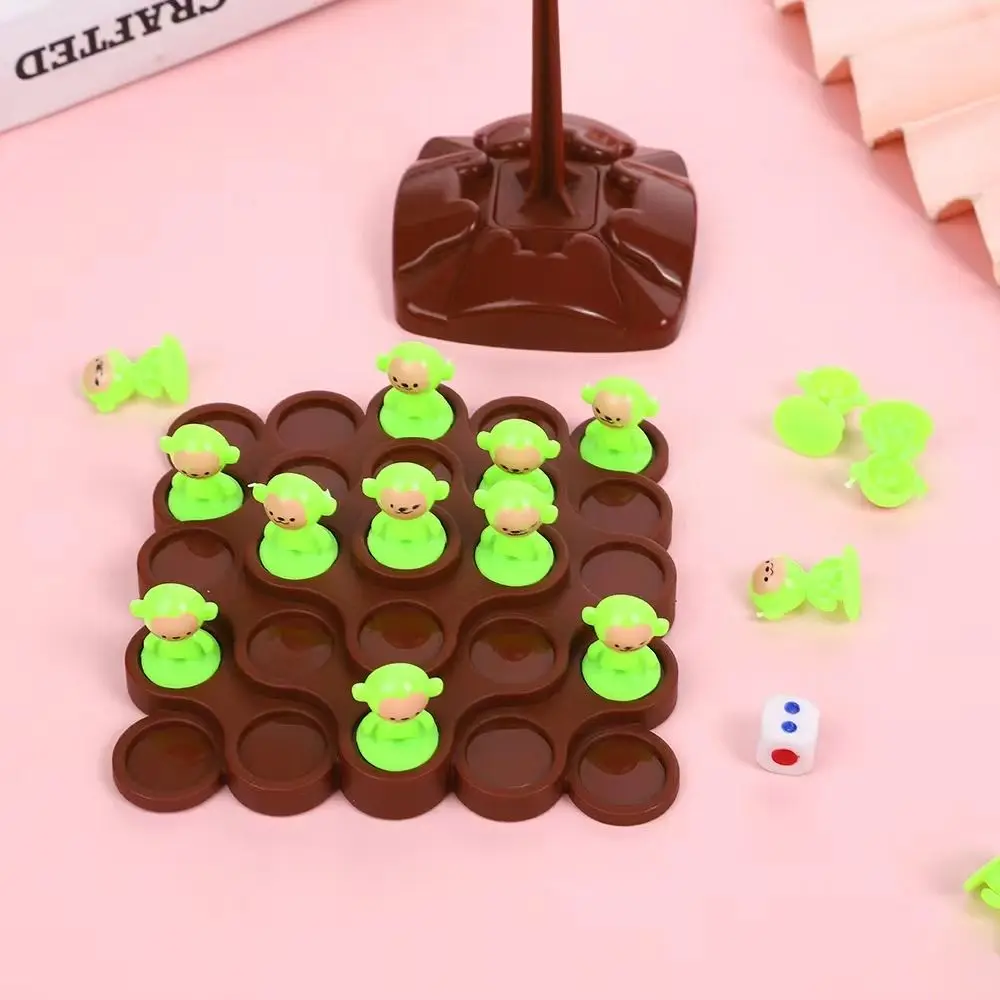 STACKABLE MINI Monkey BALANCE Tree พลาสติก Balancing Montessori ของเล่นคณิตศาสตร์เดสก์ท็อปของเล่นสุ่มสีปฏิสัมพันธ์โต๊ะเกม