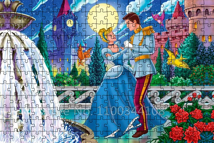 Disney Prinzessin Aschenputtel Puzzle Cartoon Animation/Stück Papier Holz Puzzles Erwachsenen Dekompression Spielzeug